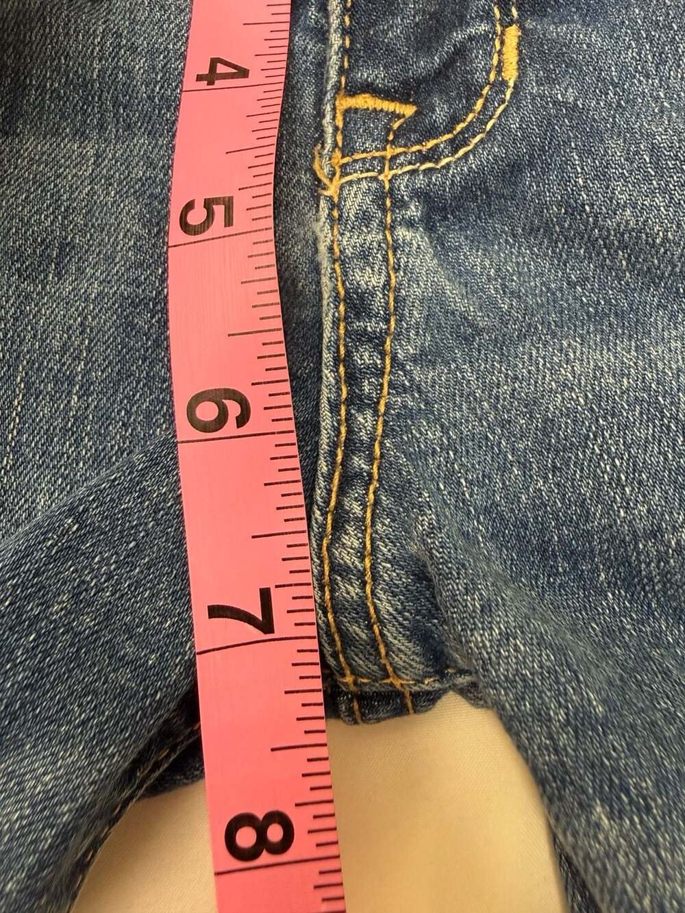 Abercrombie Kids Blue Denim Slim Straight Jeans Size 16 Slim - Picture 3 of 5